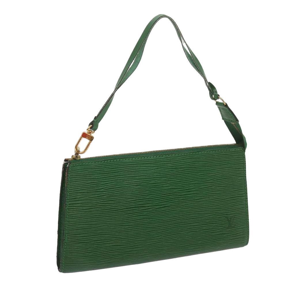 Louis Vuitton Green Epi Leather Shoulder Wristlet
